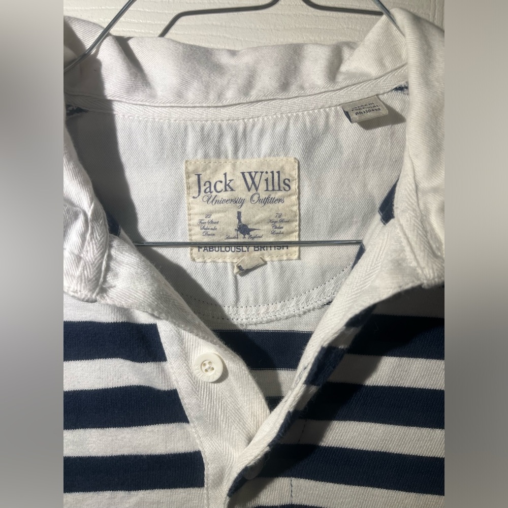 Jack Wills Striped Polo Dress in Navy and White Shirt One piece - Picture 3 of 3